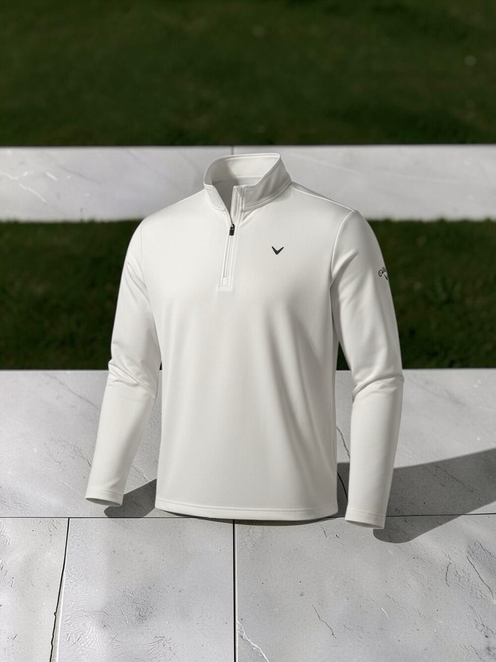 Callaway Quarter Zip Pullover Opti-Dri Men's XL White New With Tags